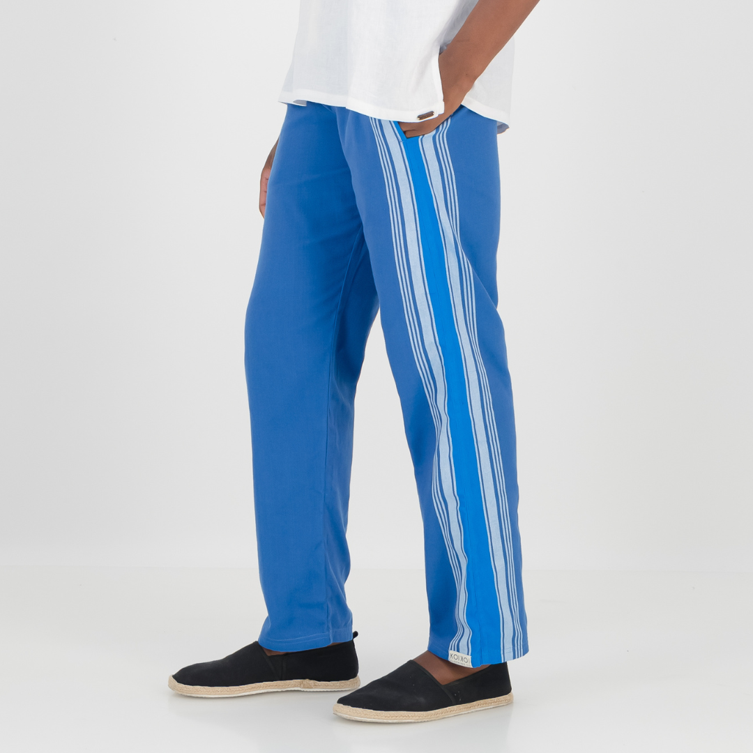 Regular Fit Trousers - Navy Blue