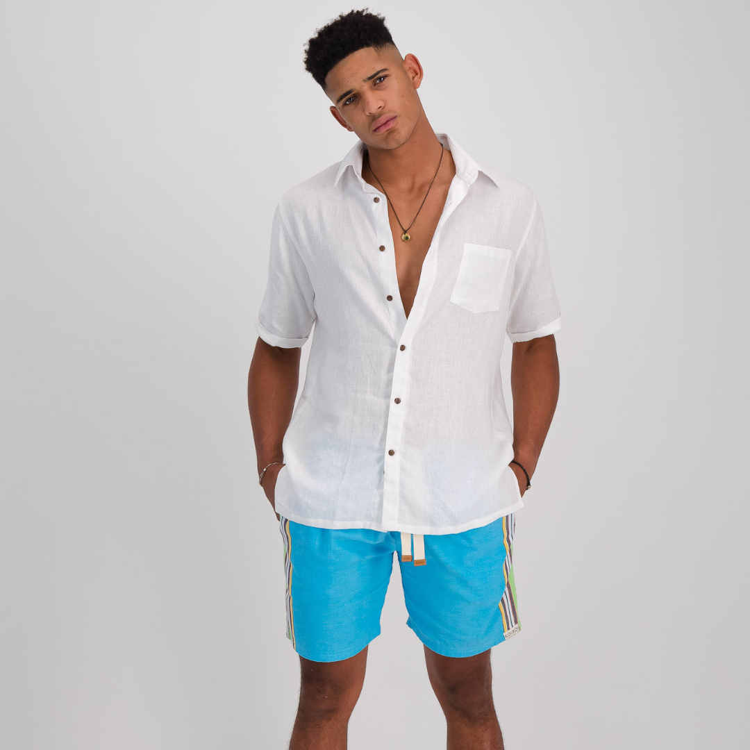 Regular Fit Shorts - Earthy Blue