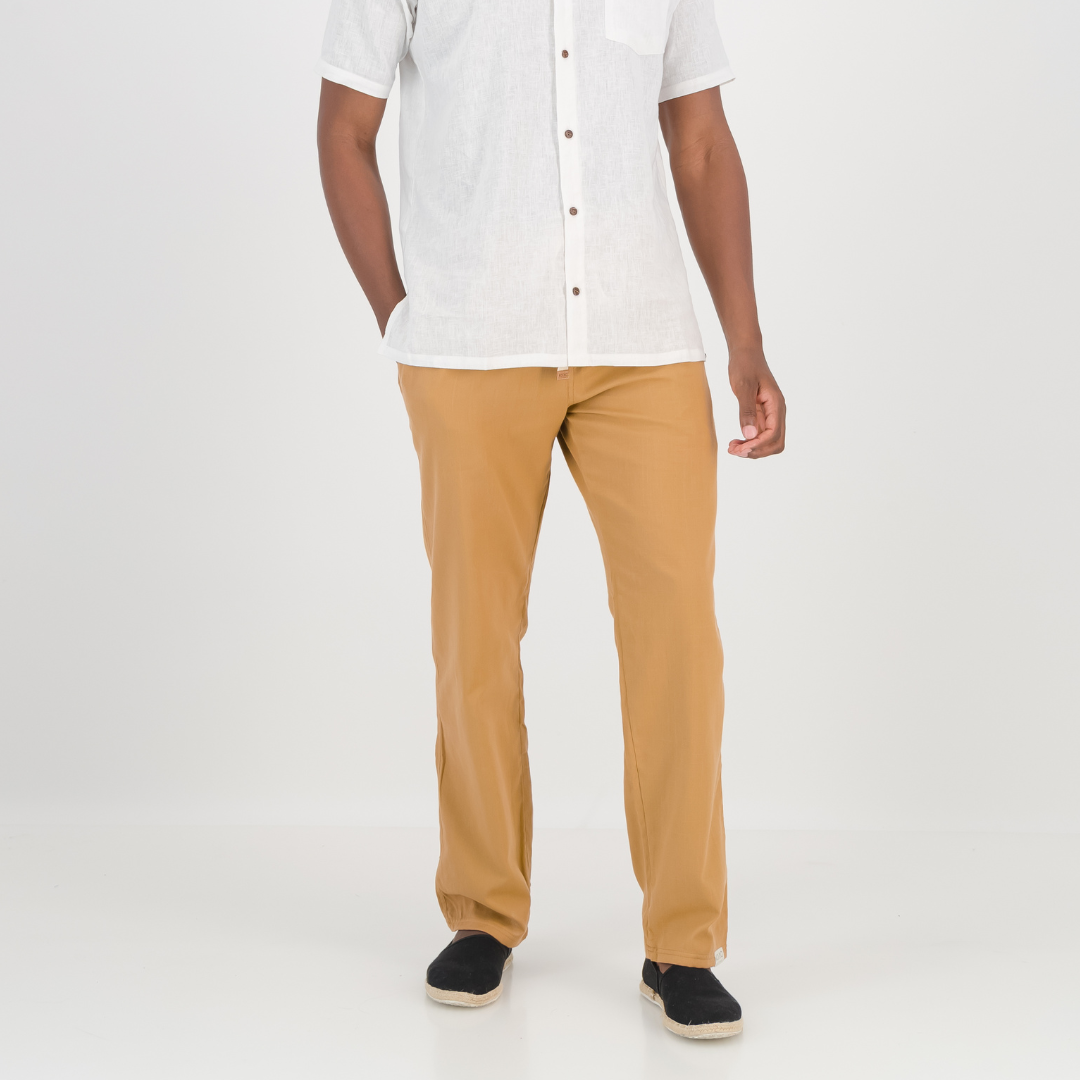 Regular Fit Trousers - Solid Tan