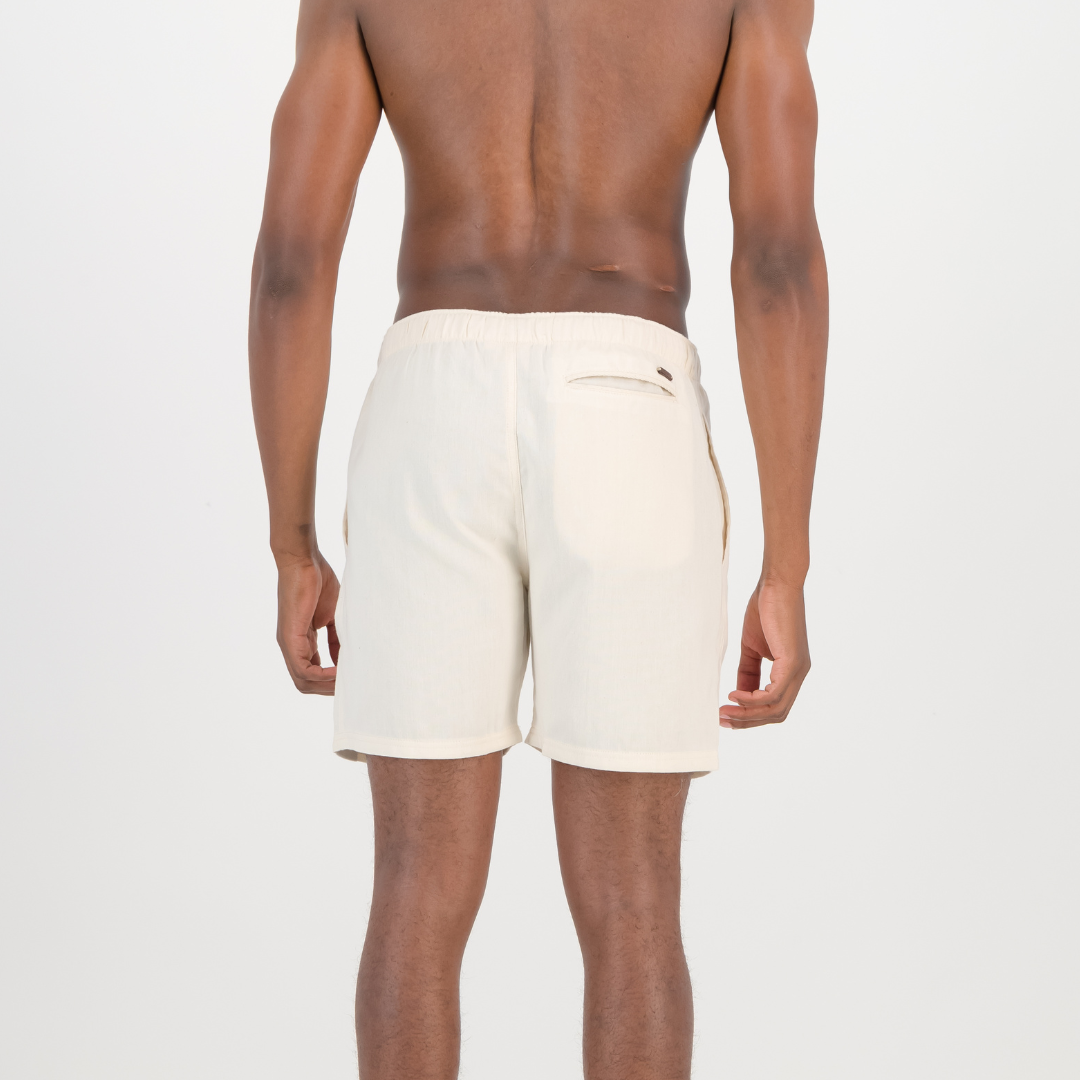 Regular Fit Shorts - Solid Cream
