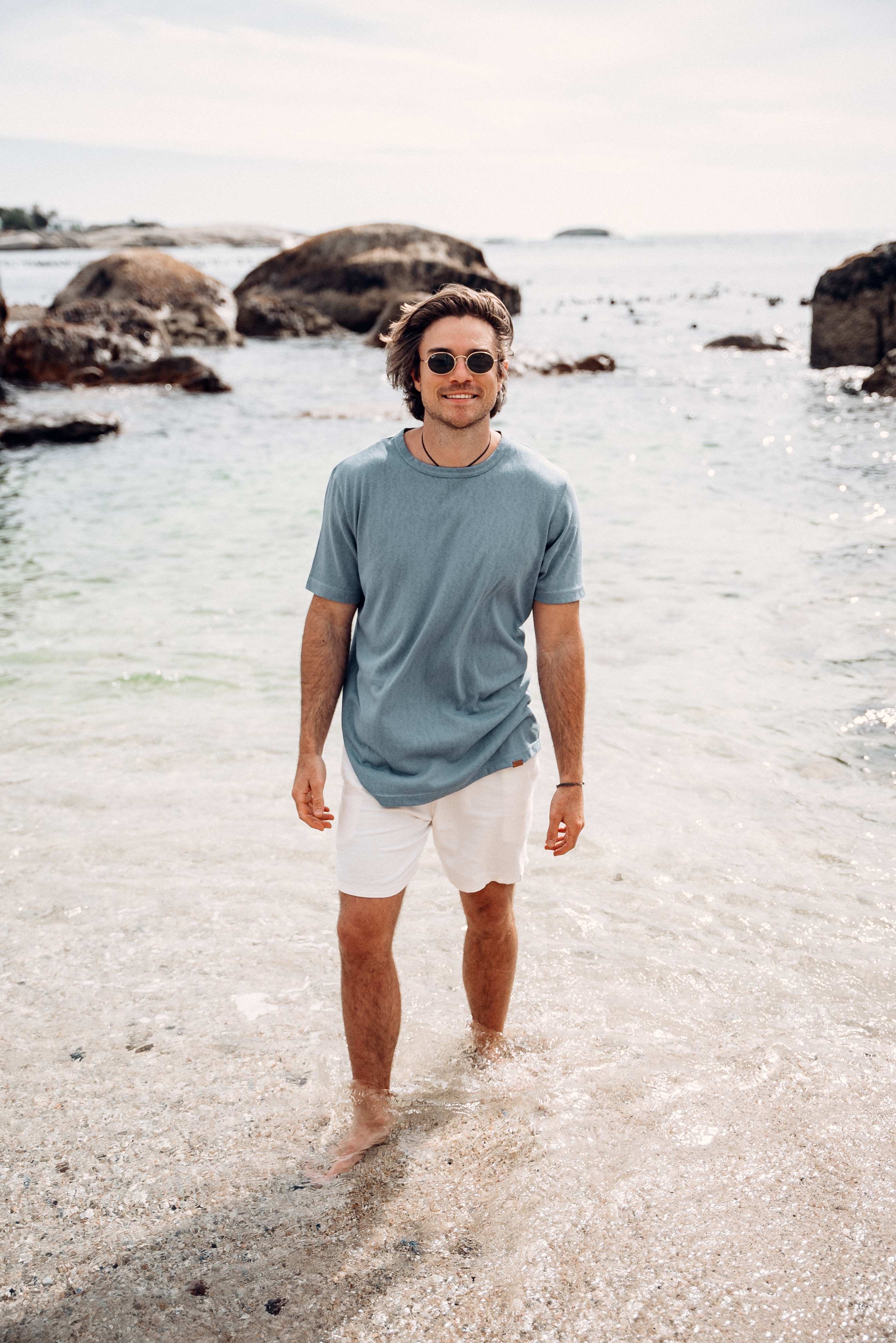 Cool Touch Cotton T-Shirt - Denim