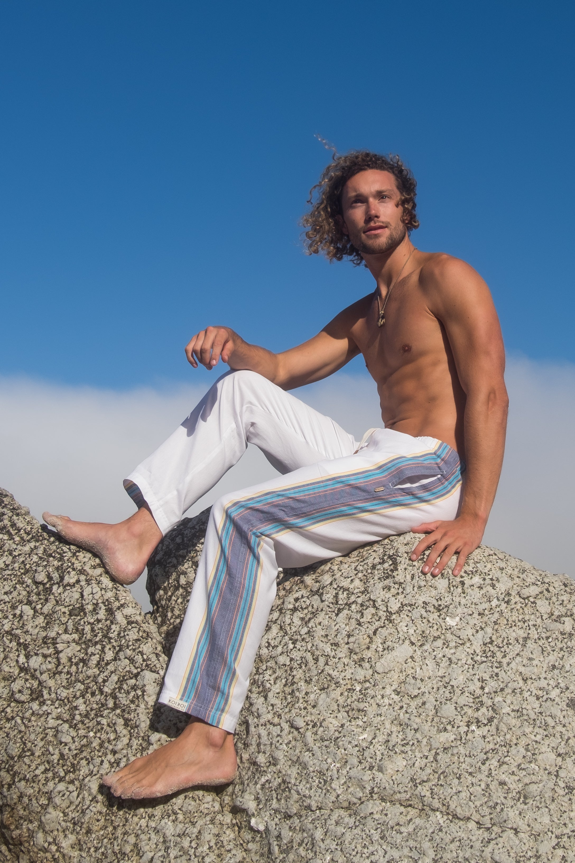 Regular Fit Trousers - Ocean Breeze