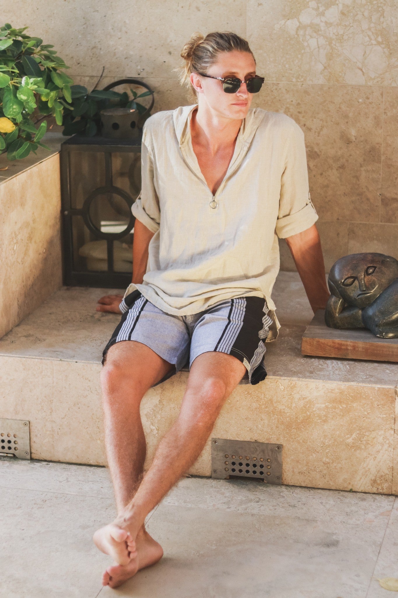 Regular Fit Shorts - Grey & Black