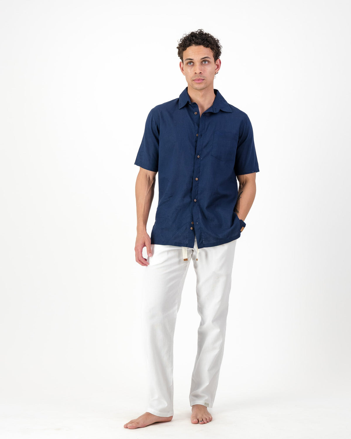 Regular Fit Trousers - Solid White