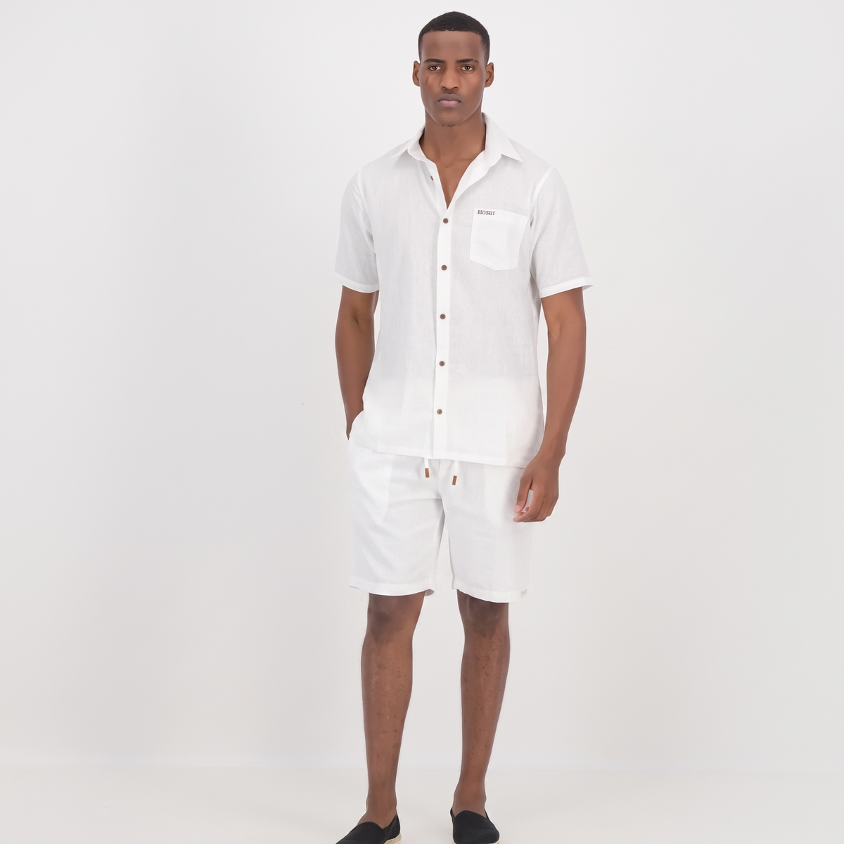 Relaxed Fit Shorts - Solid White