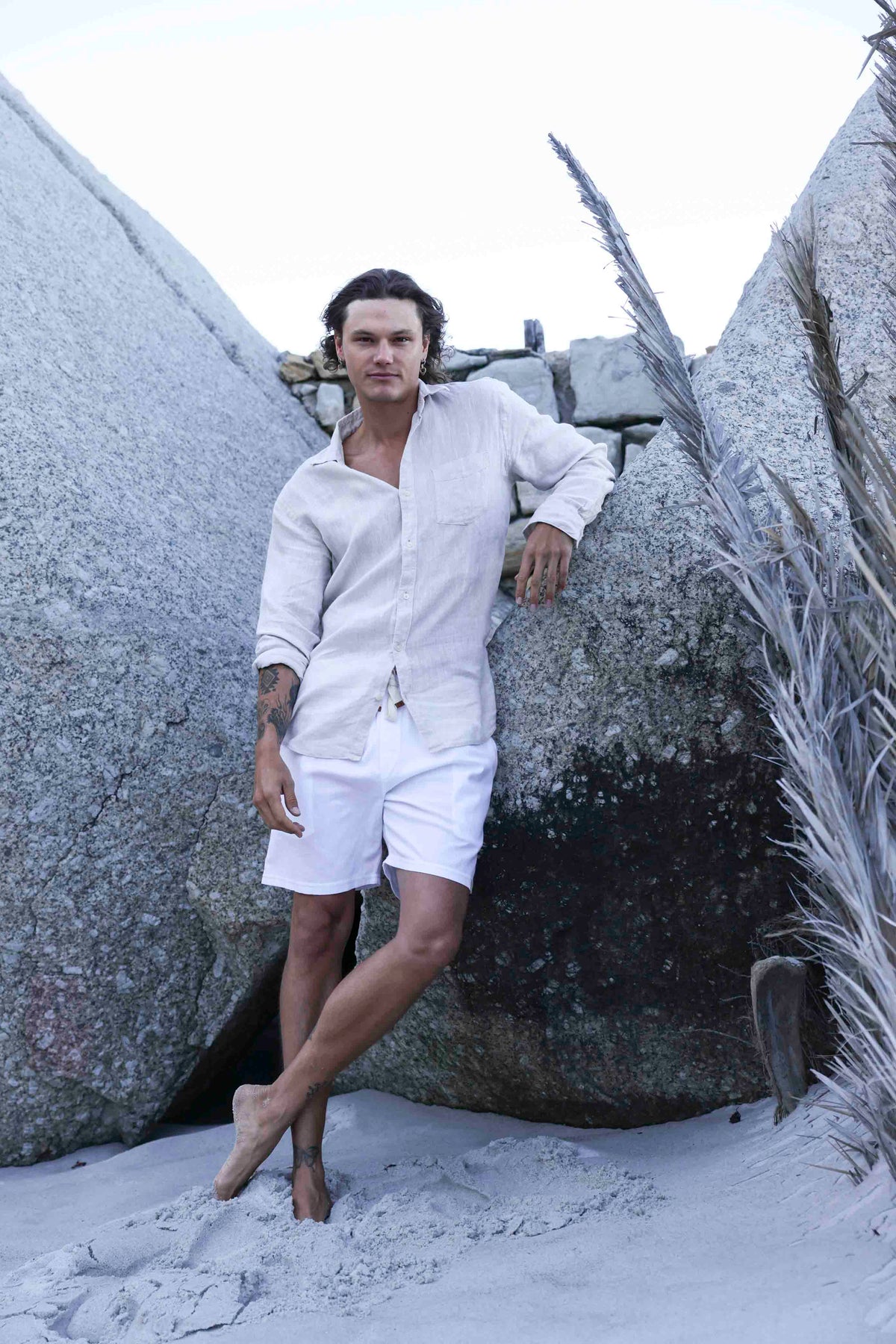 Regular Fit Shorts - Solid White
