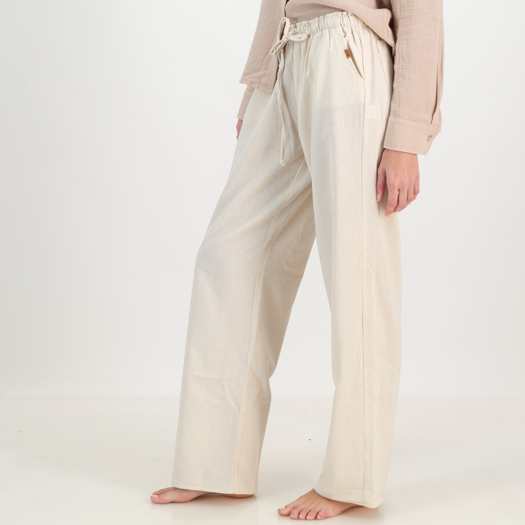 Linen Trousers - Ivory Cream