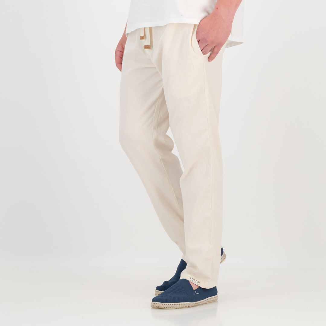 Regular  Fit Trousers - Solid Cream