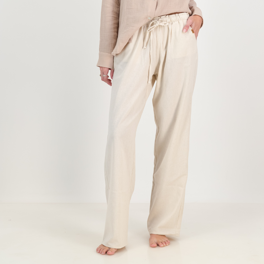 Linen Trousers - Ivory Cream