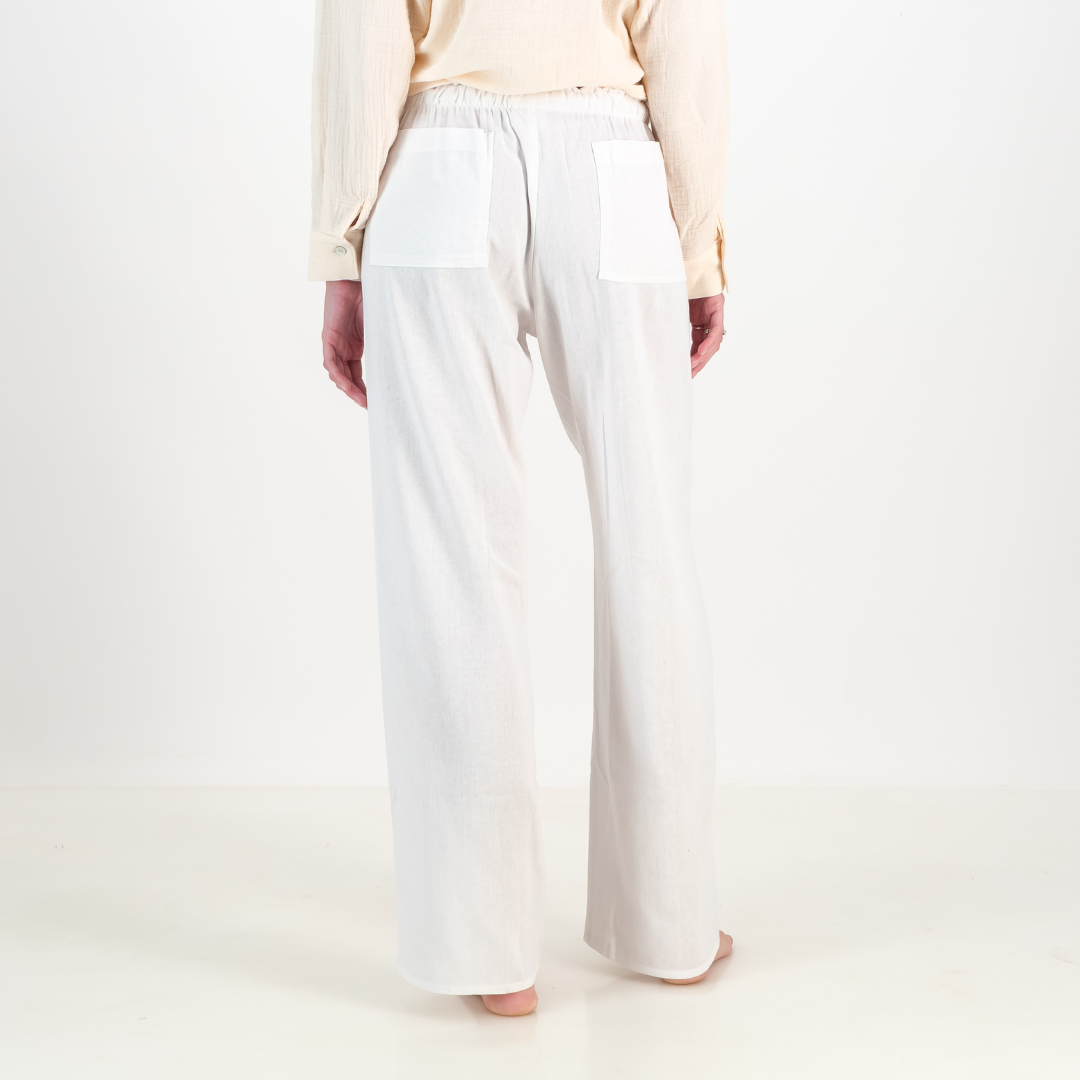 Linen Trousers - White