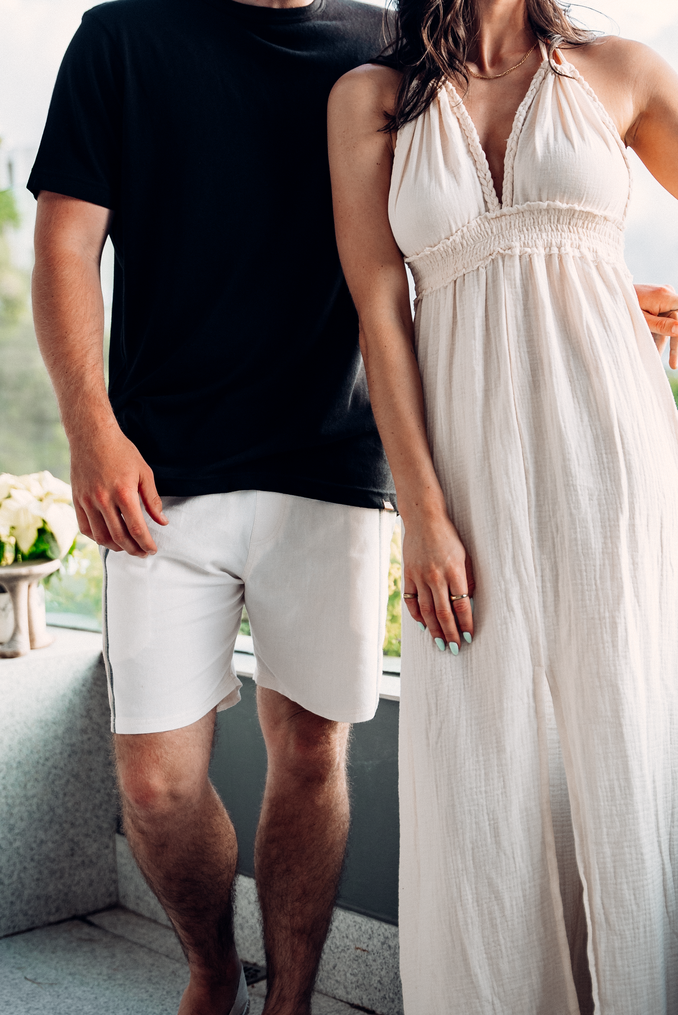 Regular Fit Shorts - Cream and Tanned