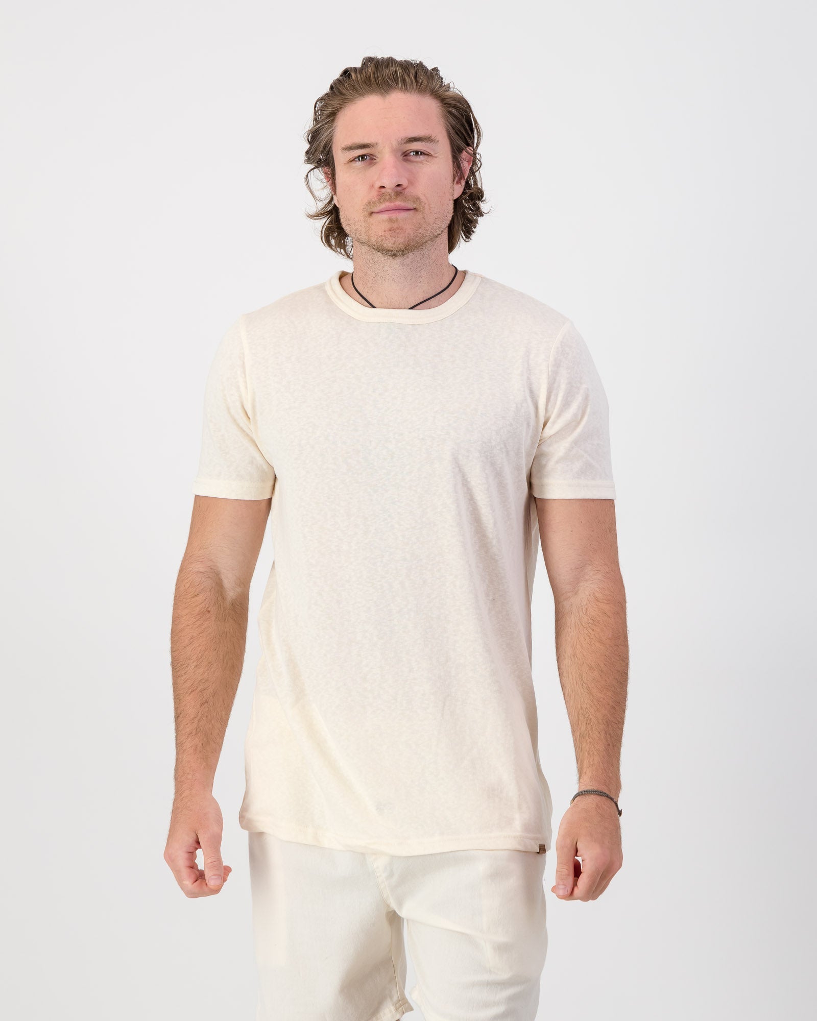 Cool Touch Cotton T-Shirt - Cream