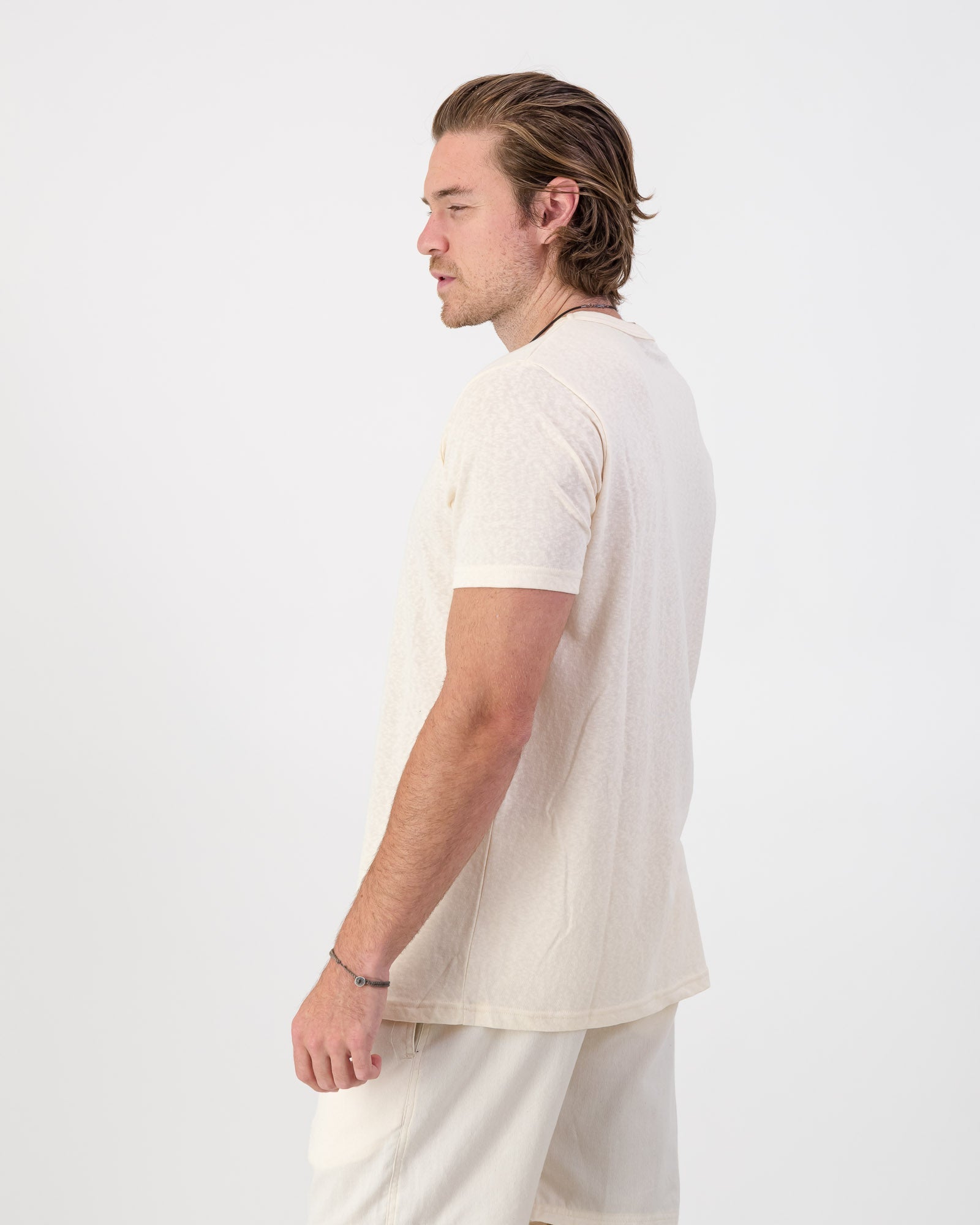Cool Touch Cotton T-Shirt - Cream