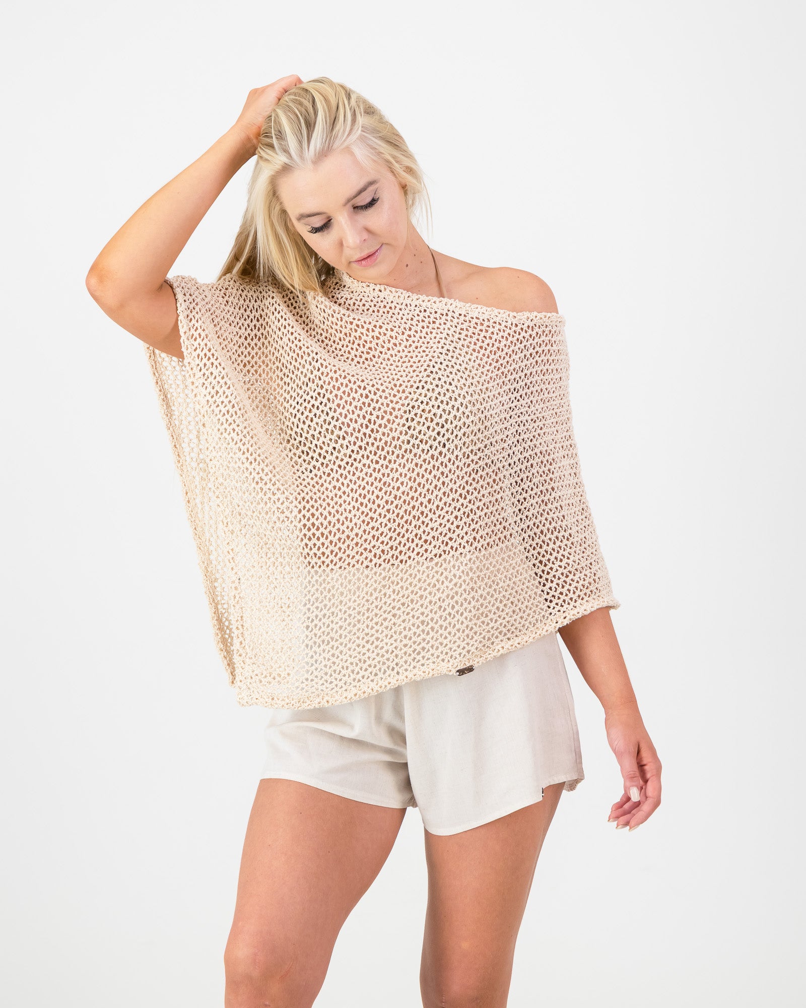 The Coastal Knit Throw – Cream Drift