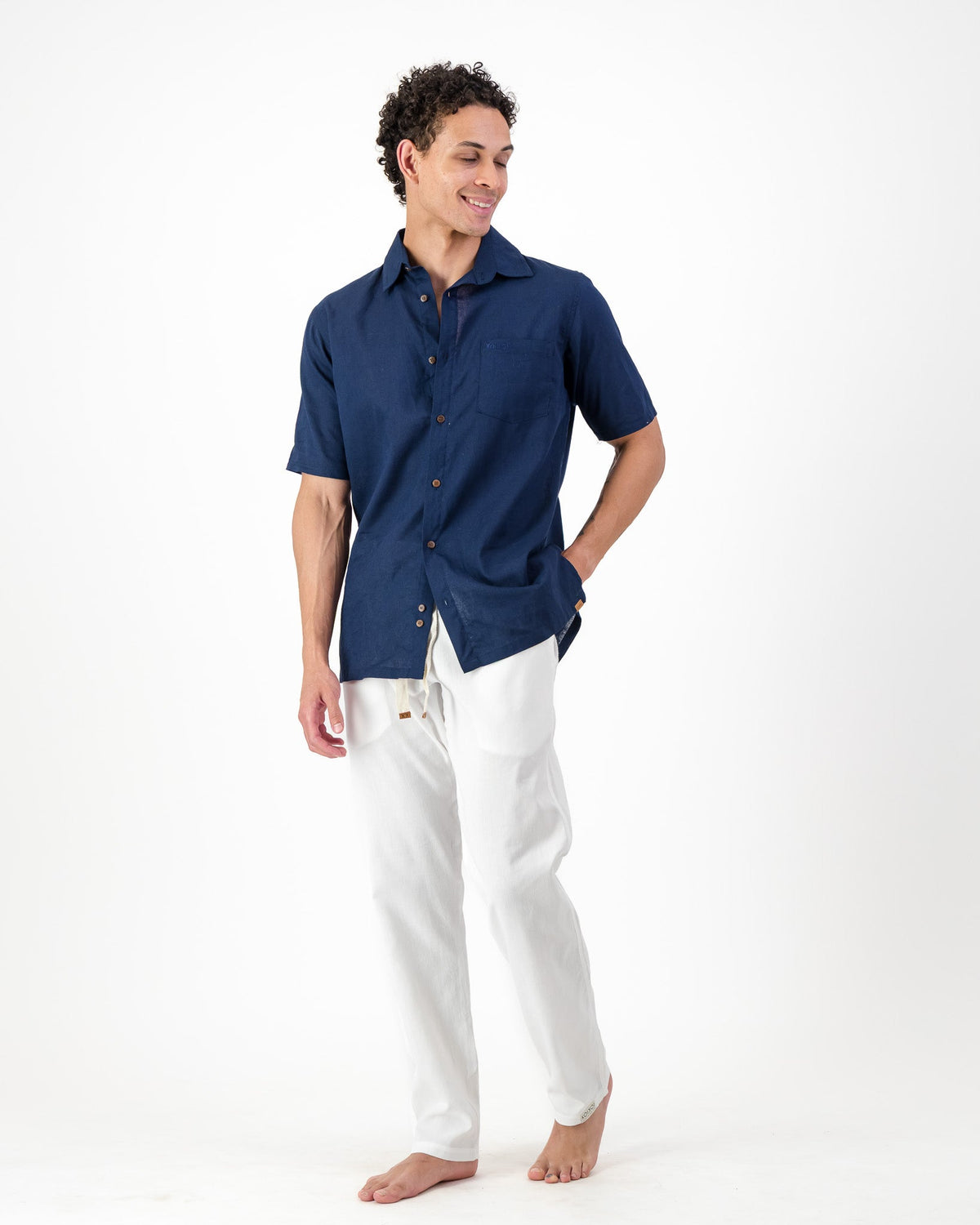 Regular Fit Trousers - Solid White