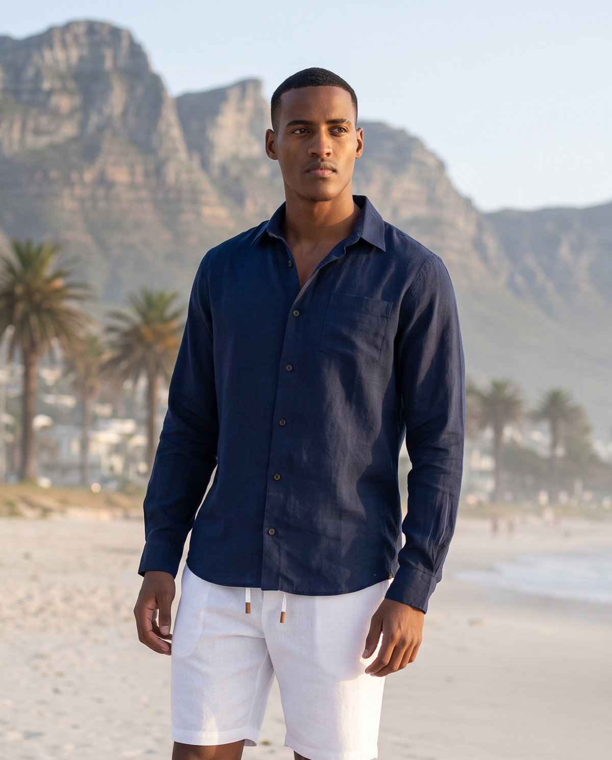 Relaxed Fit Shorts - Solid White